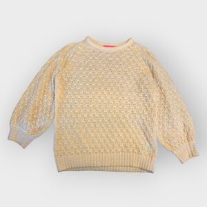 Lilly Pulitzer Corabelle Sweater Beige Honeycomb Knit (Size XS)